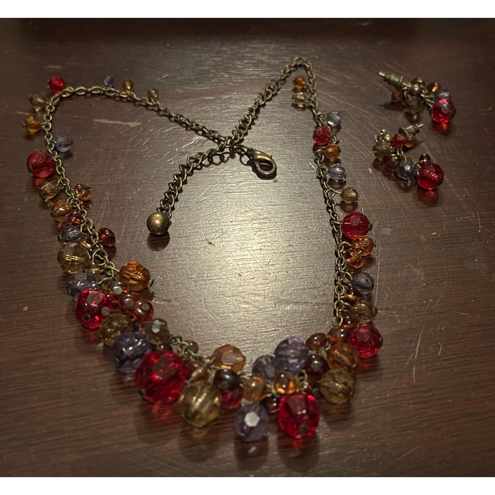 Jewelry set necklace and earrings EXCELLENT